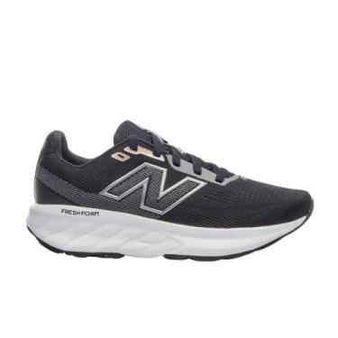 Imagem de Tênis New Balance Fresh Foam 520 V9 Feminino, 34, Preto, Bege