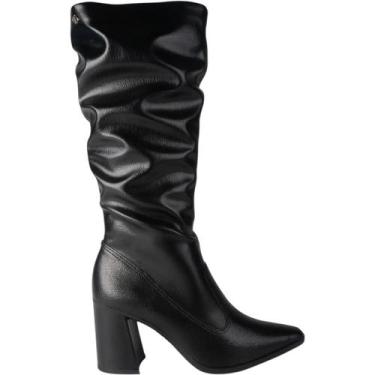 Imagem de Bota Feminina Casual Dia a Dia Passeio Festa Rodeio Cano Alto Bico Fin