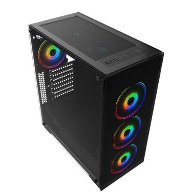 Imagem de Gabinete Gamer Vidro Usb3.0 Xway 01144 Com Fonte 500w, Preto