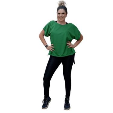 Imagem de Camiseta Feminina Dry Fit Gola Canoa - FR FITNESS, Verde