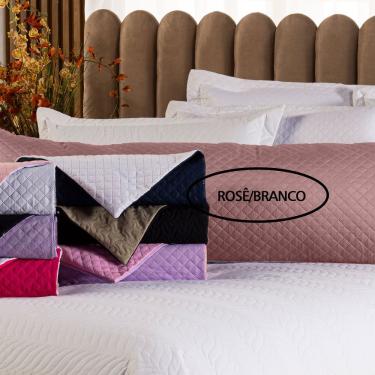Imagem de Capa Fronha De Xuxão Avulsa Travesseiro De Corpo Matelado Dupla Face 1,45m X 45cm - Microfibra Matelada Cor Rosê/branco