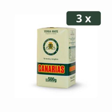 Imagem de Kit 3 Erva Mate Canarias Té Verde Y Jengibre 500g