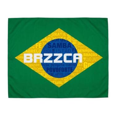 Imagem de Bandeira Brasil 50x70 CM Estilizada Decoração Brzzca, Verde