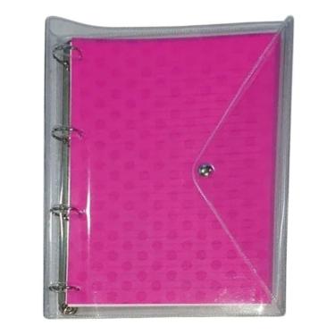 Imagem de Caderno Argolado Universitário 96 Folhas Poá Cristal Rosa