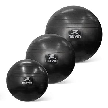 Imagem de Kit com 3 Bolas de Pilates – 55cm, 65cm e 75cm - Antiestouro – Suporta até 300kg – Com Bomba – Ginástica – Fitness – Pilates – Yoga – Fisioterapia – Fortalecimento – Tonificação