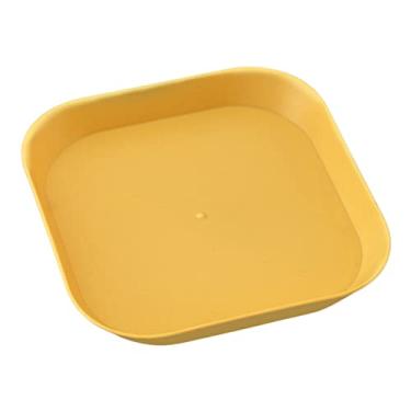 Imagem de Prato de lanches criativos para casa prato de frutas secas de plástico para casa acessórios de cozinha, amarelo