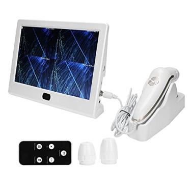 Imagem de Detector de couro cabeludo, lente de 33 cm 50X/200X multifuncional recarregável digital analisador de pele de cabelo de alta sensibilidade máquina testadora de análise de pele de folículo capilar com 3 modos de luz (EUA)