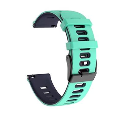 Imagem de KAPPDE Pulseira de silicone para 20mm Universal Sport Bracelet Watch 4 Classic 42 46mm Smartwatch Watch Band (Cor: Cor E, Tamanho: 20mm Universal)