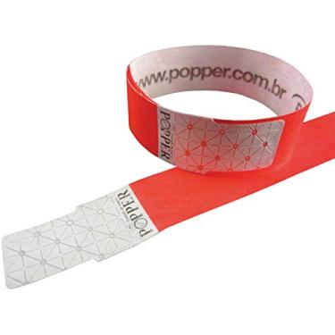 Imagem de Pulseira Identificacao Laranja Fluor Tyvek Pct Com 50 70793