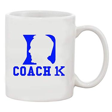 Imagem de Caneca de café branca Coach K Face 1000 Wins 1K Sports (branca, 325 ml)