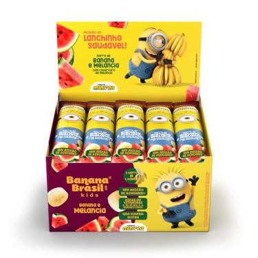 Imagem de Banana Brasil Display Barra De Frutas Banana Kids Minions Sabor Melancia C/ 20 Unid. De 22G (440G)