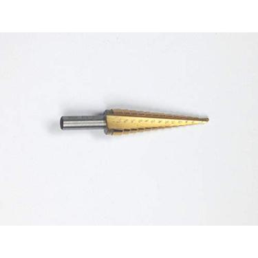 Imagem de HHIP 5000-0500 High Speed Steel Step Drill with 13 Steps, Tin Coated, 1/8-1/2" x 1/32" Hole Range, 1/8" Step Depth, 1/4" Shank