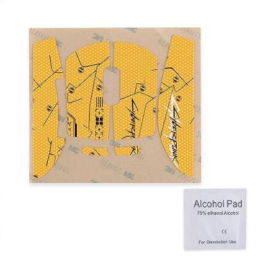 Imagem de HUYUN Painéis laterais do mouse/fita adesiva antisuor de substituição para mouse gamer sem fio Logit G Pro X Superlight segunda geração (amarelo)