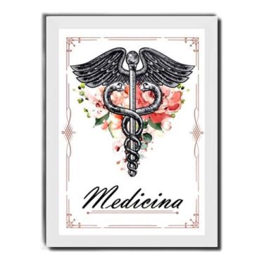 Imagem de Quadro Medicina Saúde Enfermagem Arte Na Moldura Branca - Fanarte