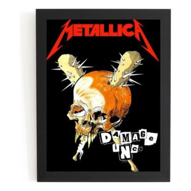 Imagem de Quadro Metallica Damage Inc Poster Com Moldura 44x32cm - Fanarte