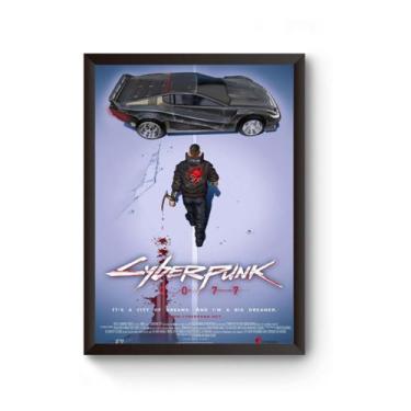 Imagem de Quadro Jogo Cyberpunk 2077 Poster Moldurado - Fanarte