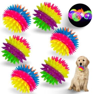 Imagem de Kit 6 Bolinhas para cães Bola Led 4 cores para cães e gatos Pets Brinq