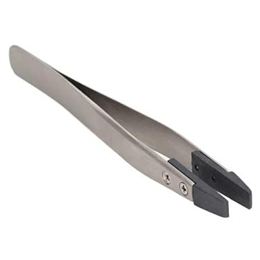 Imagem de Tweezers de Plástico Cabeça de Reposição de Fibra de Carbono Ferramenta de Artesanato Plano Estático para Montagem Eletrônica