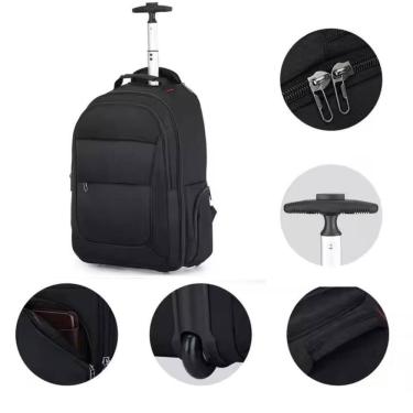 Imagem de Mochila De Bordo Com Rodinhas Reforçada Notebook e Viagens