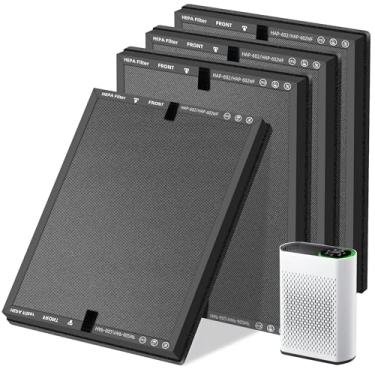 Imagem de Filtro de substituição HAP602 para purificador de ar ECOSELF HAP602/HAP602WF, 3 em 1 de alta eficiência H13 True HEPA com filtragem de carbono ativado para casa