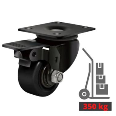 Imagem de Rodizio Industrial 50 Mm Roda Nylon C/ Freio 350 Kg