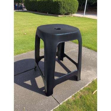 Imagem de Banco Plástico Banqueta Resistente Cantos Arredondados