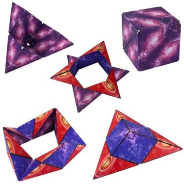 Imagem de Cubo Mágico Shape Shifting Galaxy Magnético Mutável, Desafiante Quebra-Cabeça