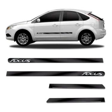 Imagem de Kit Friso Lateral Personalizado Modelo Largo Cor Preto 2009 a 2019 Ade