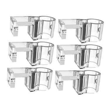 Imagem de IEUDNS Suporte para plantas de aquário com 6 peças, copo para plantas aquáticas, transparente, suporte criativo para arranjos decorativos de aquários