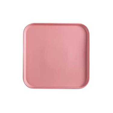 Imagem de Prato de serviço prato de jantar quadrado cor sólida cerâmica utensílios de mesa prato de jantar ocidental para bife, macarrão, pizza, casa, festa, pratos de restaurante (cor: cinza, tamanho: 15 cm)