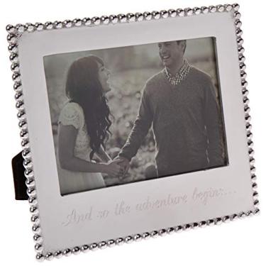 Imagem de Mariposa Porta-retrato horizontal, 22,2 cm x 2,5 cm x 19,7 cm, prata