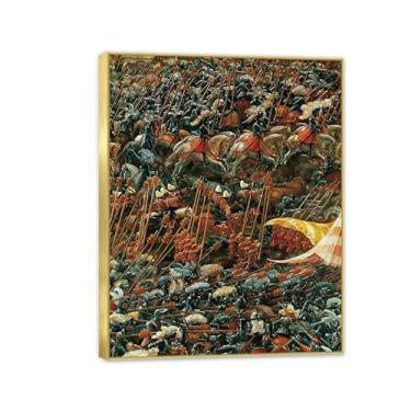 Imagem de Pôster de parede Albrecht Altdorfer Oposing Armies (detalhe) Impressão em tela Giclee Albrecht Altdorfer Decoração de parede para sala de estar quarto banheiro decoração de casa 90 x 70 cm (88.9x71.1