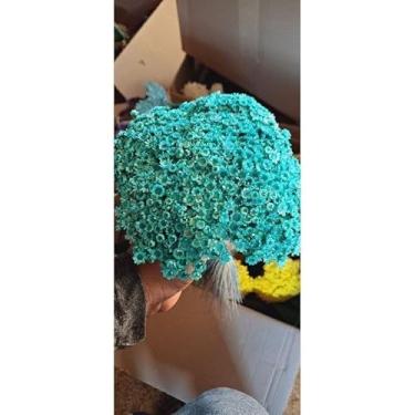 Imagem de Saia Tule 40cm Elástica | 6 Cores Vibrantes | Para Festas e Carnaval | Presente Feminino Encantador(Tifany,1 buquê (150 flores))