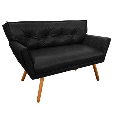 Imagem de Namoradeira Anitta Corano Preto Pés Palito Castanho