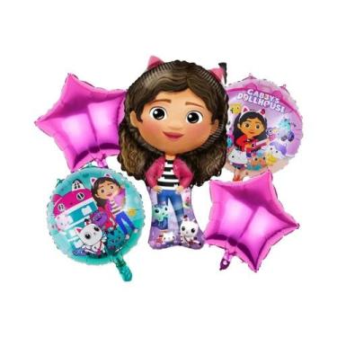 Imagem de Conjunto De Balões Temáticos Da Casa Da Gabby Para Festa De Aniversári