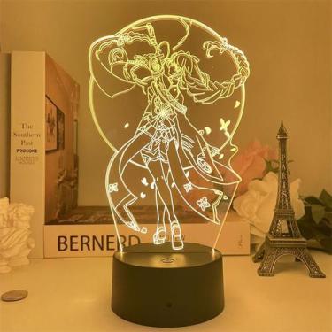 Imagem de Luz noturna LED 3D: Plants vs Zombies, Beelzebuls, mudança de cor - yi