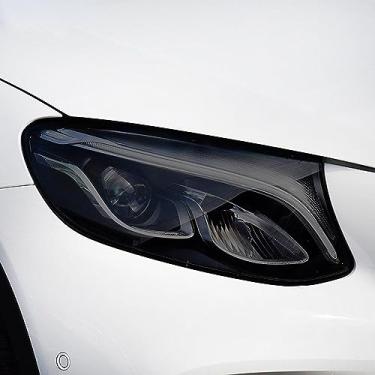 Imagem de LAVIYE Farol do carro protetor filme transparente fumado adesivo TPU preto, para Mercedes Benz GLA GLC GLE GLS V G GLK GLB AMG