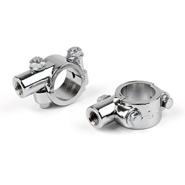 Imagem de MAH HORNETS Suporte para espelho retrovisor de guidão 1,0 polegadas (25 mm de diâmetro) Braçadeira de suporte - Barra de alça de motocicleta de alumínio para motocicleta 10 mm adaptador de montagem de