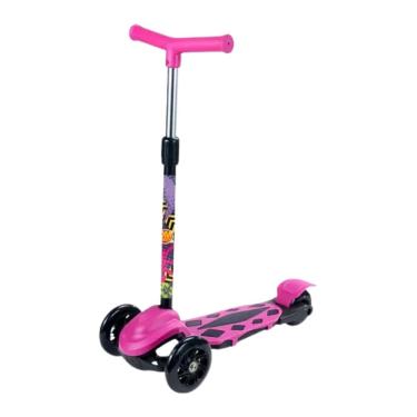 Imagem de Patinete Com 3 Rodas Radical New Até 40kg Ajuste Altura Rosa Dmr6247