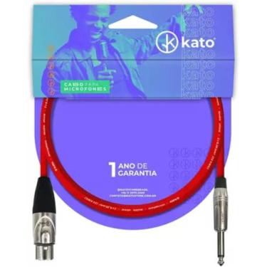 Imagem de Cabo De Microfone Balanceado Kato - Xlr / Xlr - 5 Metros, Vermelho, 10