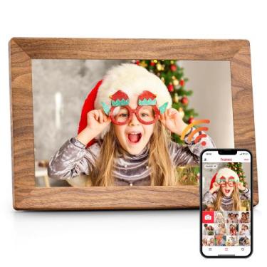 Imagem de Porta-retratos digital 10.1" 32GB WiFi Wood Touch - BIGASUO