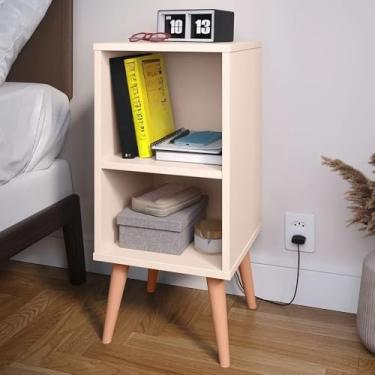 Imagem de Kit 2 quarto mesinha de cabeceira quadro de cama de charme vintage mesa pequena(UNITARIO OFF WHITE TOTAL)