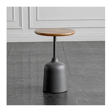 Imagem de Mesa central redonda mesa lateral moderna sala de estar sofá pequena mesa de centro escritório mesa de centro de metal quarto mesa de cabeceira mesa de quarto (A)