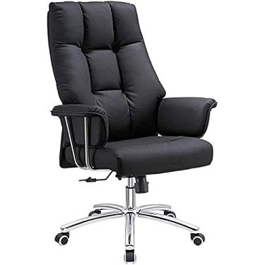 Imagem de Couro ergonômico de escritório ajustável para computador escritório com rodízios, braço executivo, 120 x 75 x 60 cm