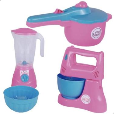 Imagem de Kit Cozinhar Cook Batedeira + Panela + Liquidificador Kids Brinquedo I