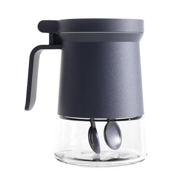 Imagem de Frasco de vidro transparente, recipiente de vidro para condimentos, frasco de tempero, pote de tempero, pote com 2 colheres para curry de gergelim em pó, pimenta em pó