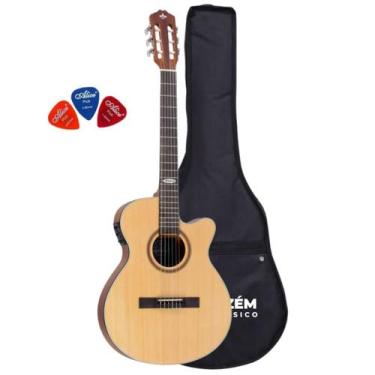 Imagem de Violão Strinberg SL200C Nylon Flat Eletrico Natural Satin + Capa + Pal