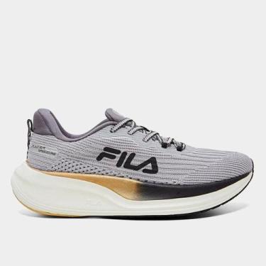 Imagem de Tênis Fila Racer Speedzone Masculino, Cinza, Dourado, 42