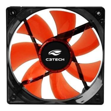 Imagem de Cooler Fan Led Vermelho 120mm Gabinete Pc Gamer Silencioso F7-L100RD c