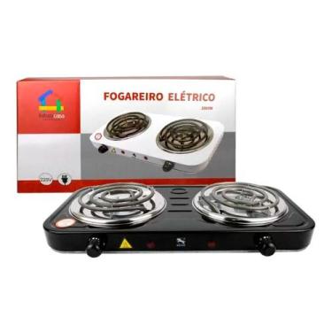 Imagem de Fogareiro Fogão Elétrico 2Bocas 2000w Portátil Color Camping -  Relinx